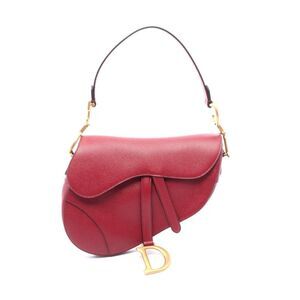 Dior Saddle Leather Handbag Bordeaux